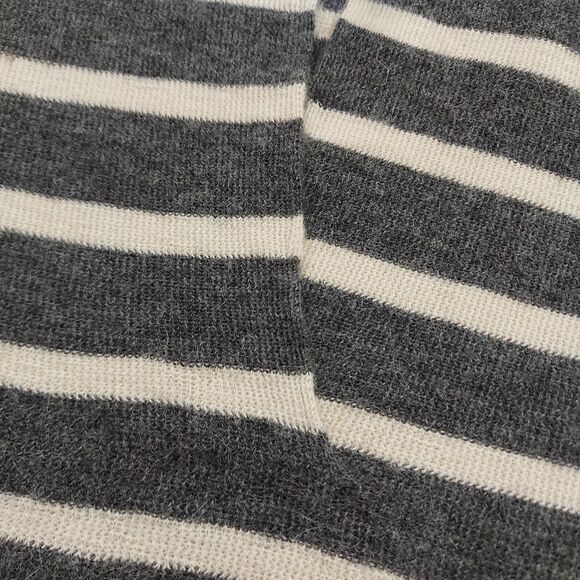 J Crew Sweater Womens XS Gray Stripes Knitted Baby Alpaca Shawl Collar Preppy - Picture 4 of 11